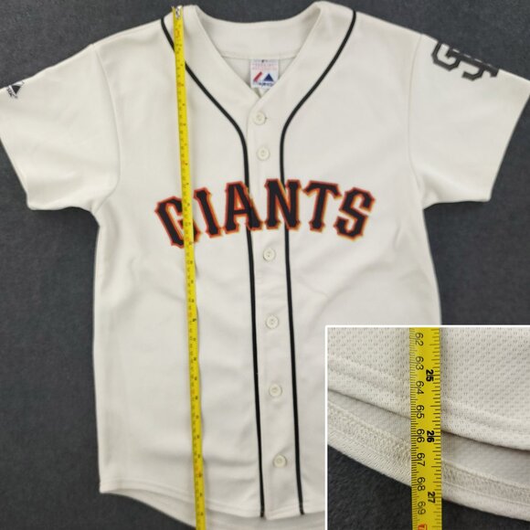 San Francisco Giants Vintage Baseball Jersey Majestic Schmidt Youth Boy's Large - Picture 8 of 13